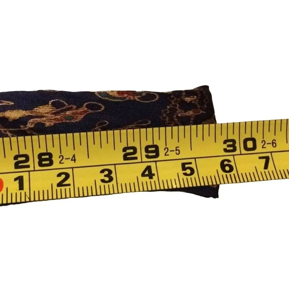 Salvatore Ferragamo Blue Gold Horse Bit Silk Tie Made in Italy Designer Preppy - Picture 10 of 10